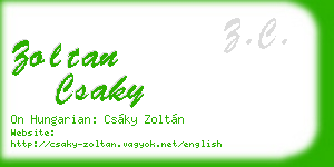 zoltan csaky business card